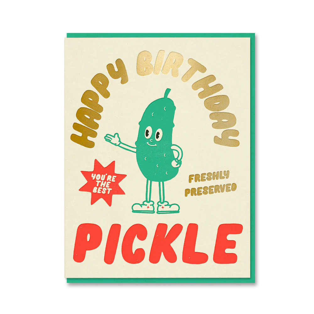 Happy birthday pickle card