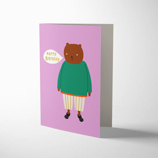 Bear birthday card