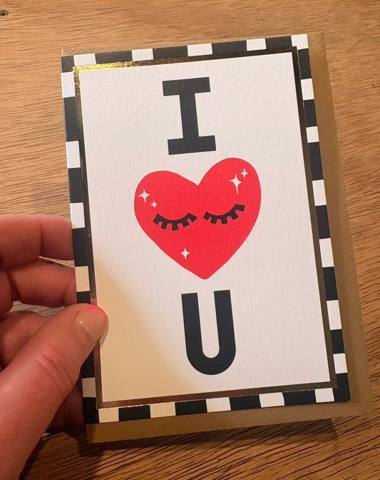 I heart you card