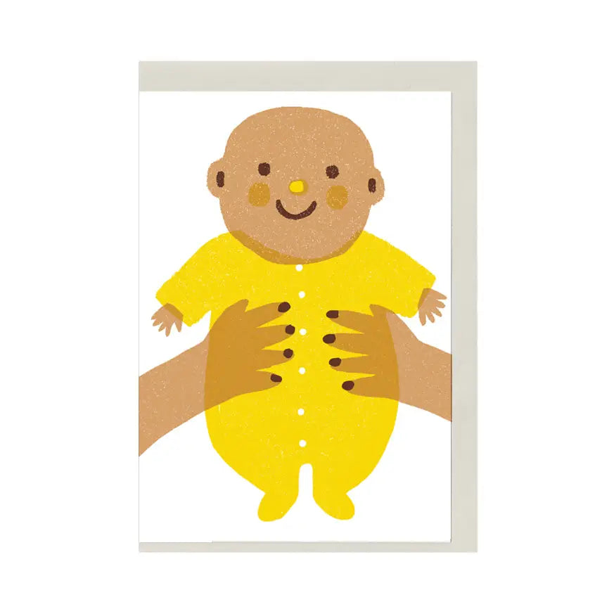 Yellow baby mini card