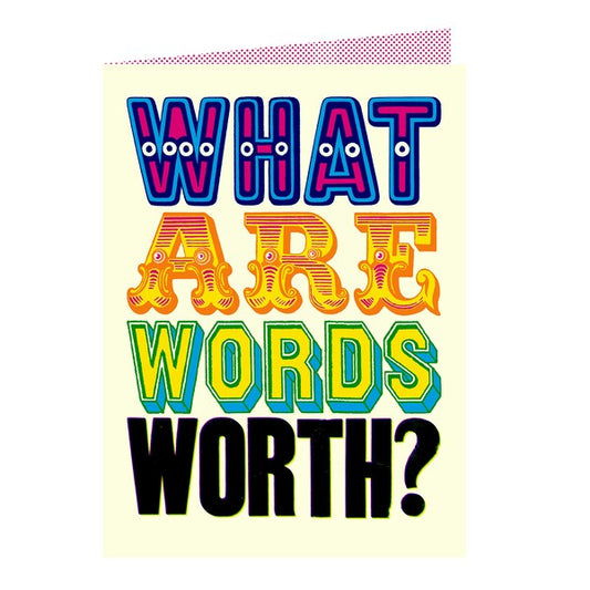 Words worth card