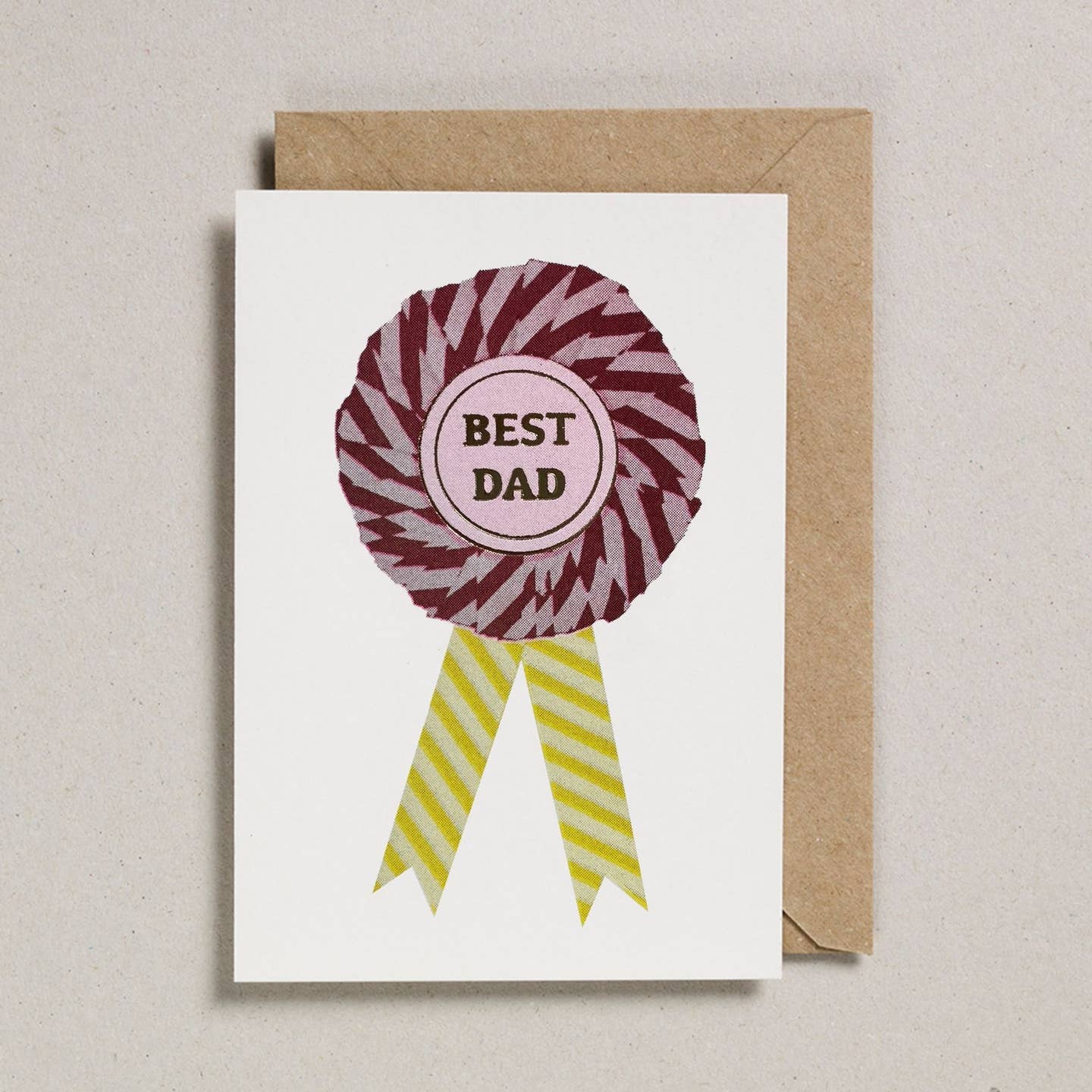 Best dad rosette card