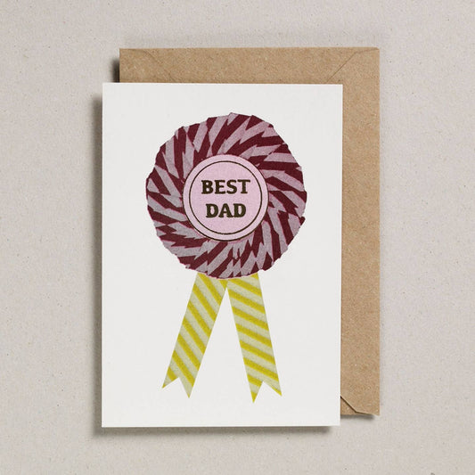 Best dad rosette card