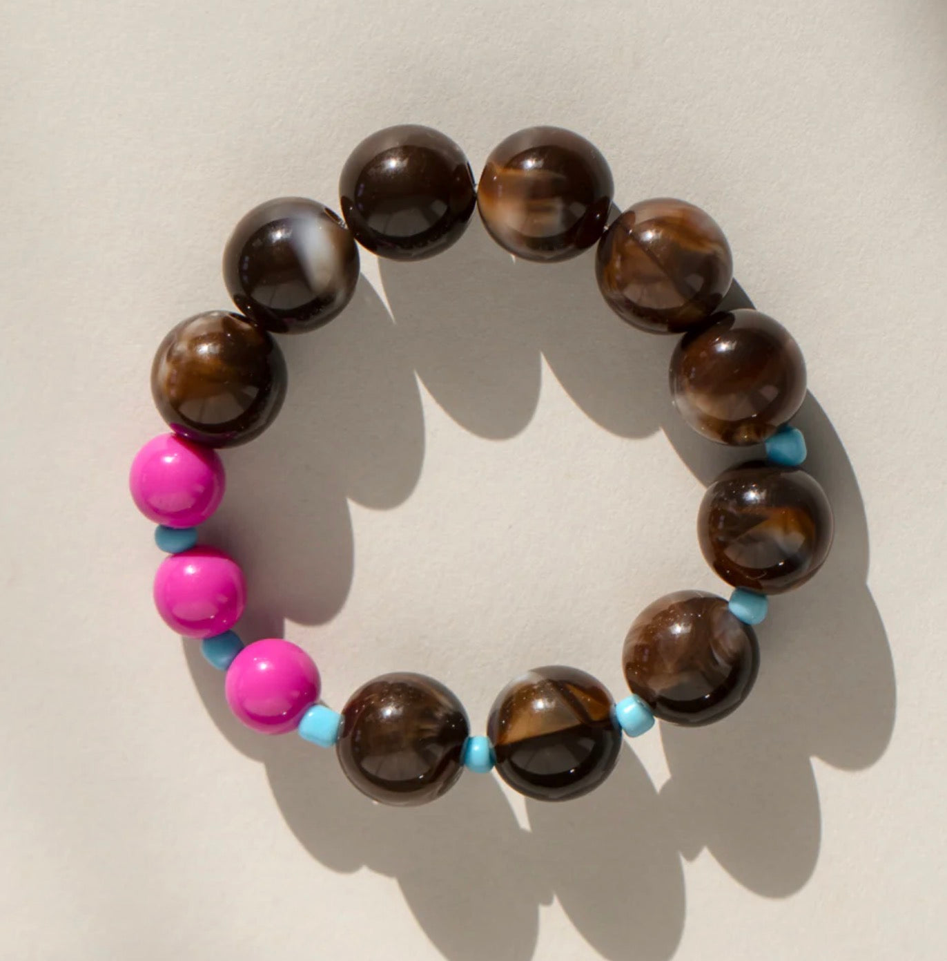 Big bead elasticated bracelet