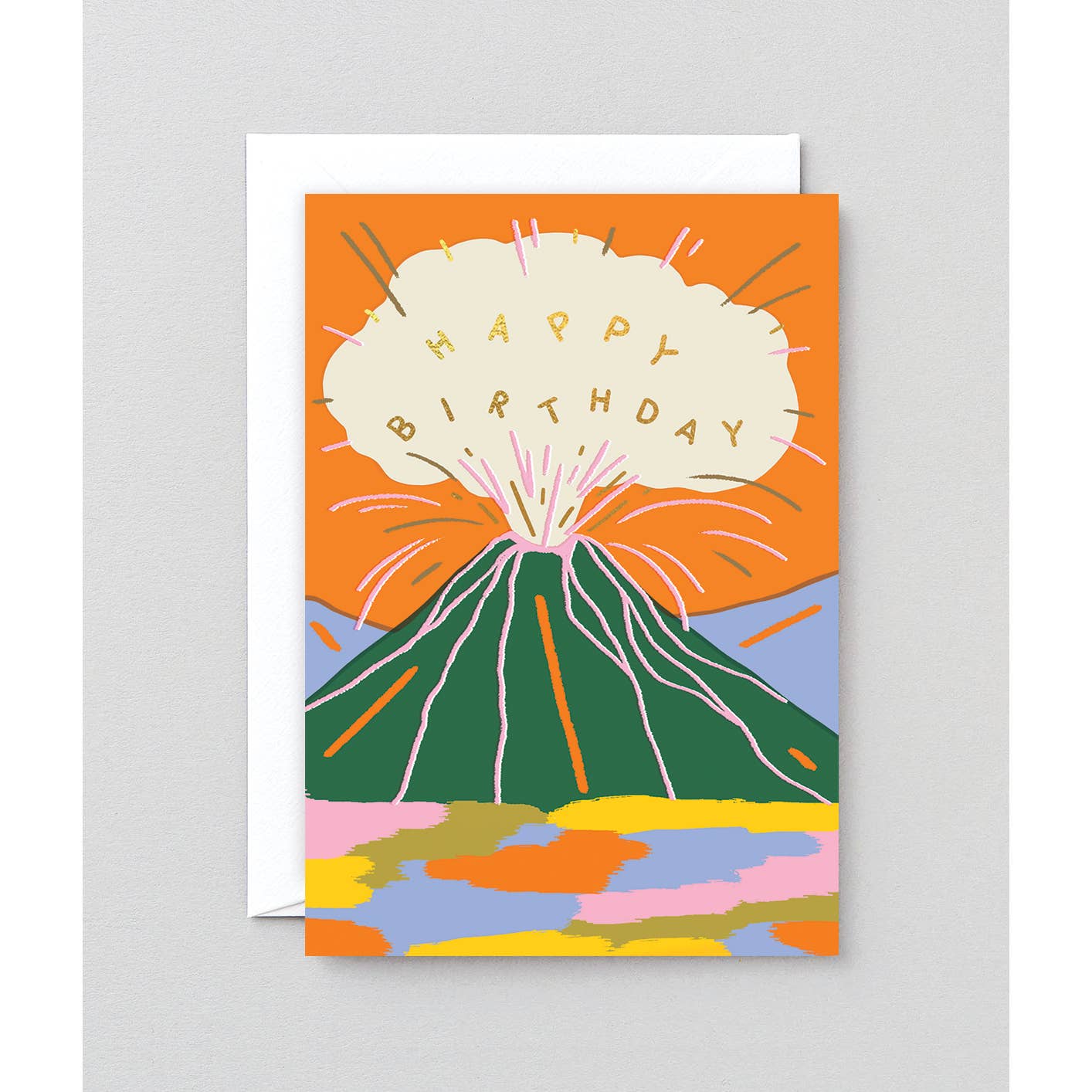 Birthday volcano greetings card