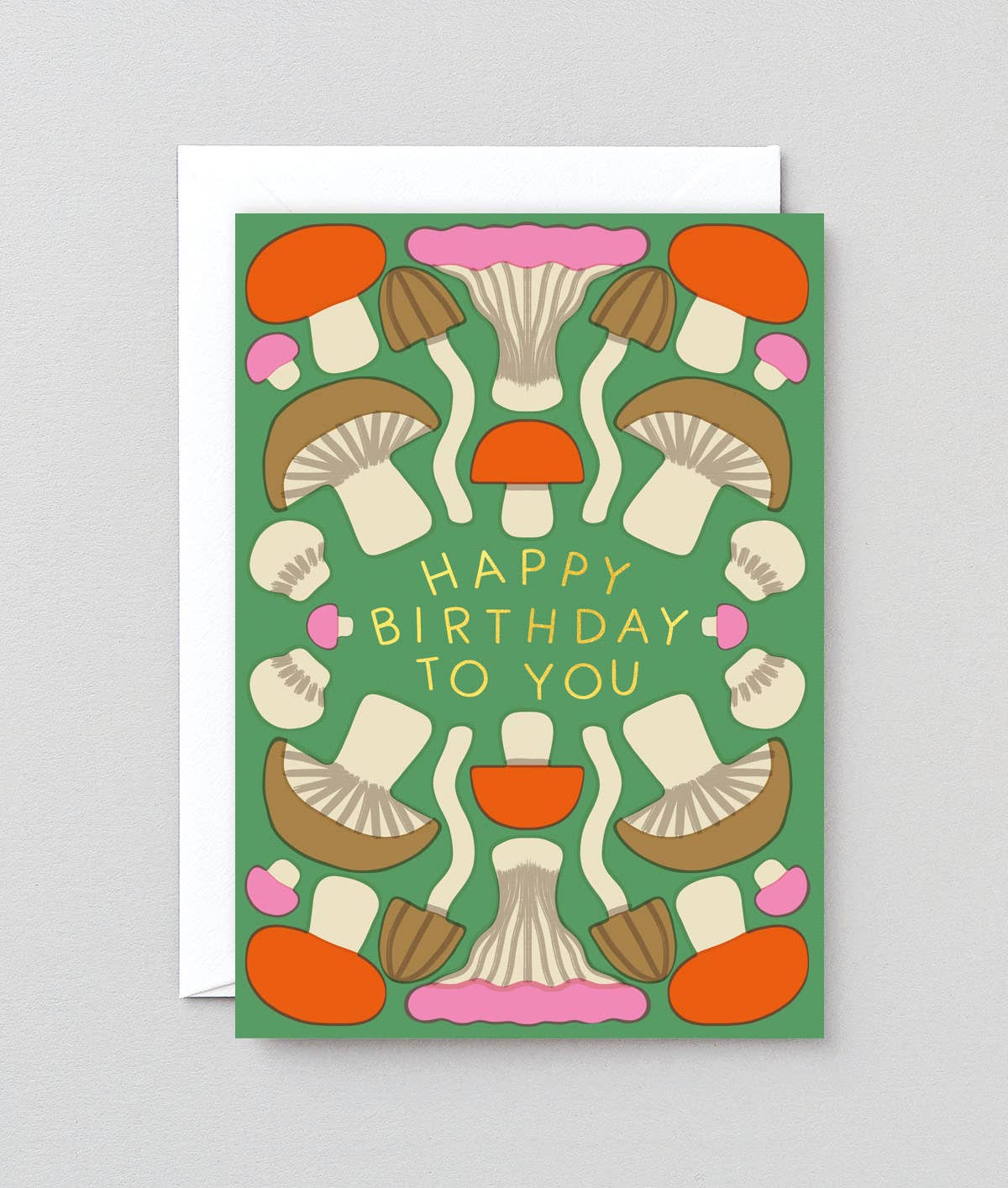 Happy birthday mushrooms card