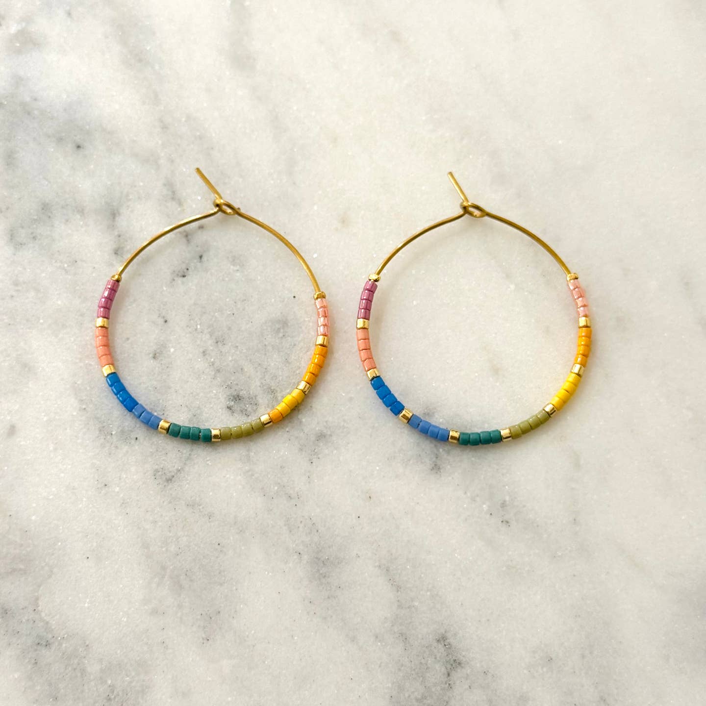 Seed bead hoops
