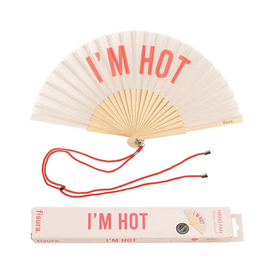 I’m hot fan - red and beige