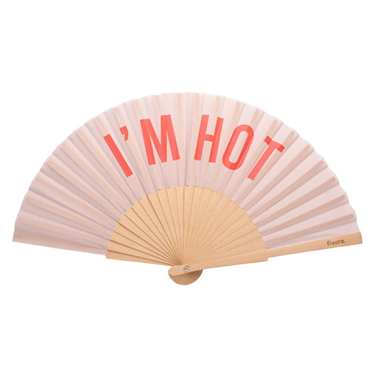 I’m hot fan - red and beige