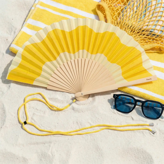 Yellow wavy fan