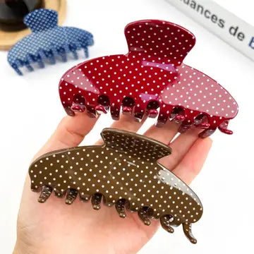 Polka dot claw clip
