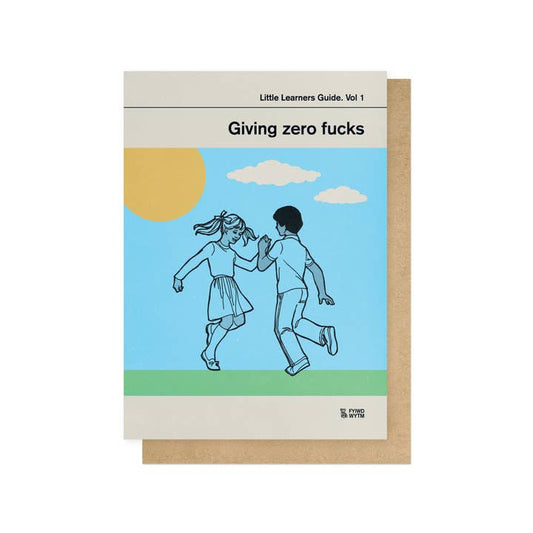 Giving zero fucks greetings card