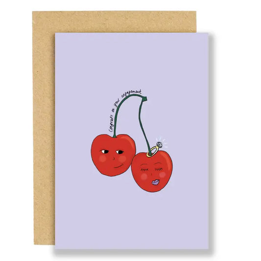 Cherries engagement card