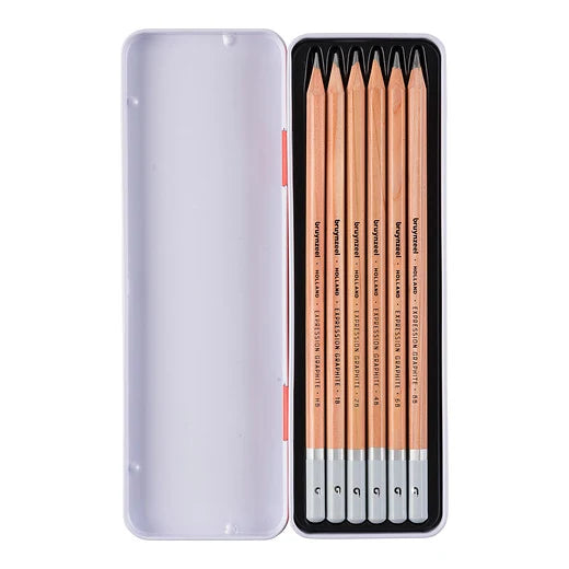 Set of 6 graphite pencils