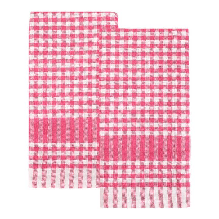 Cotton checked tea towel