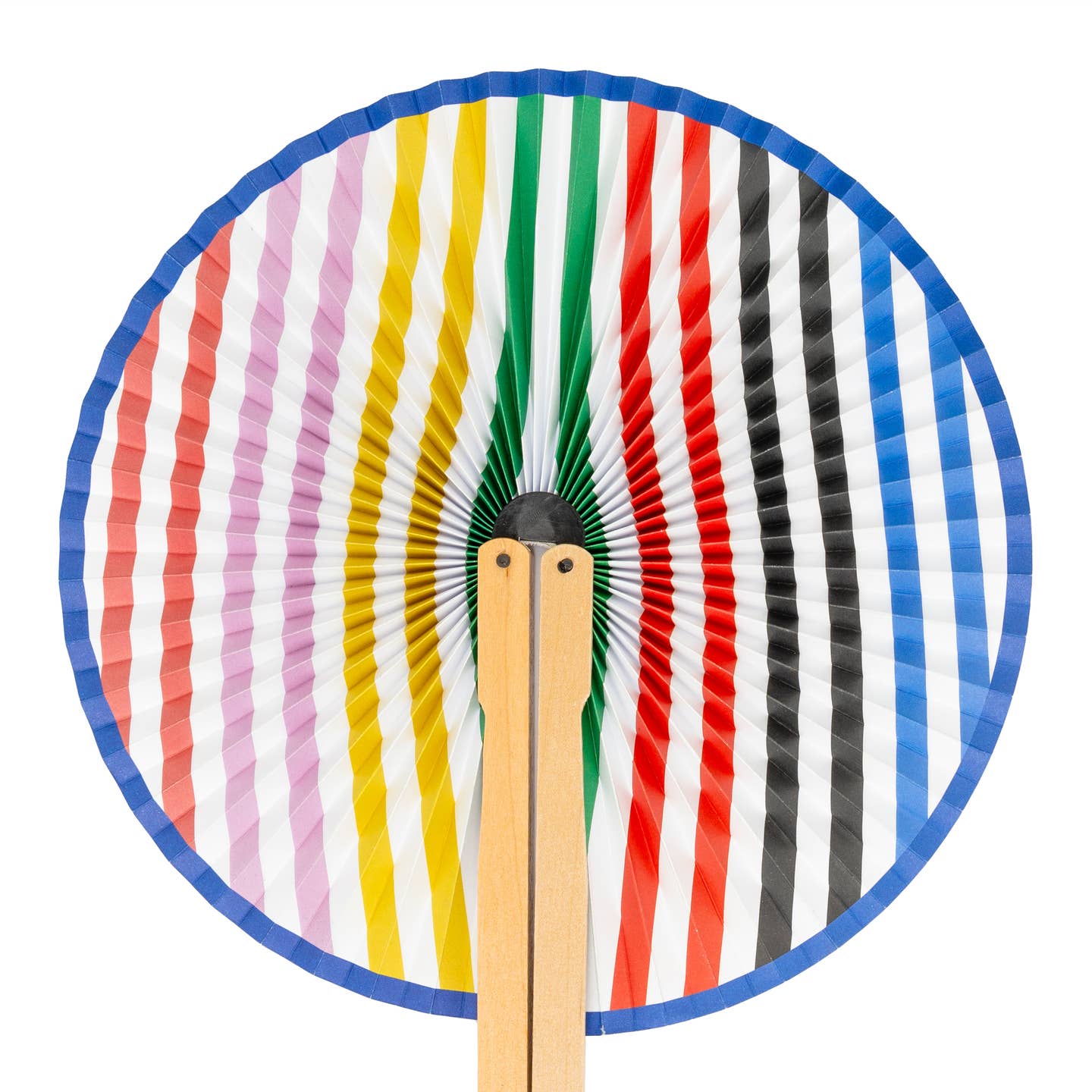 Multi stripe round fan