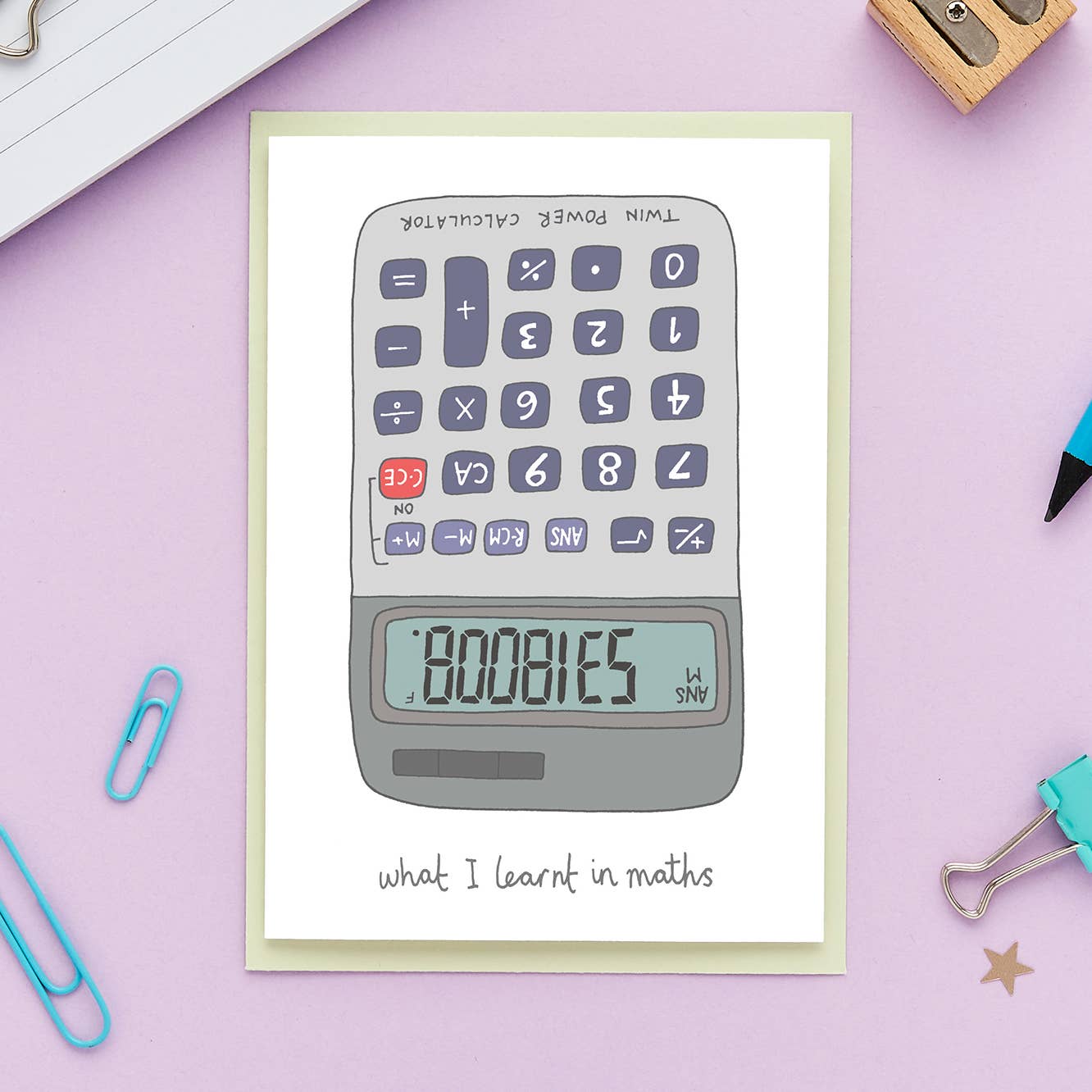 Boobies calculator card