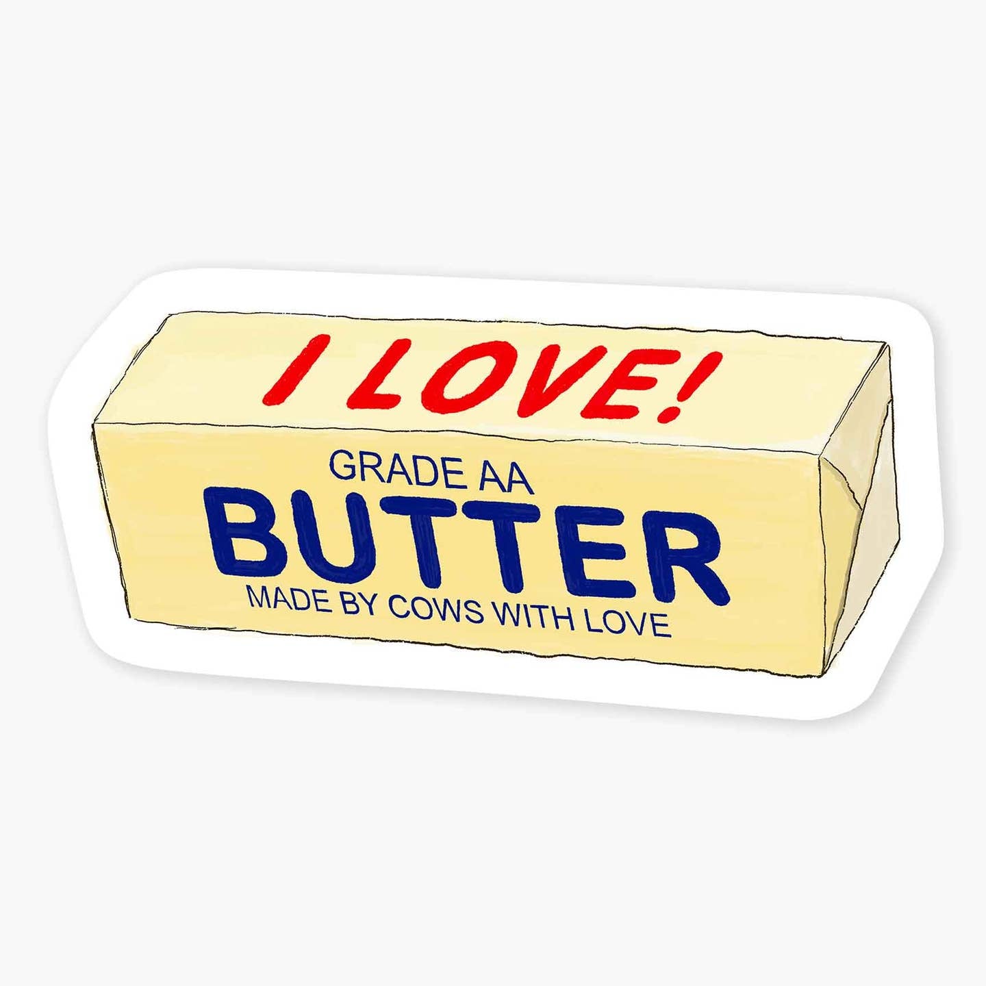 Butter sticker