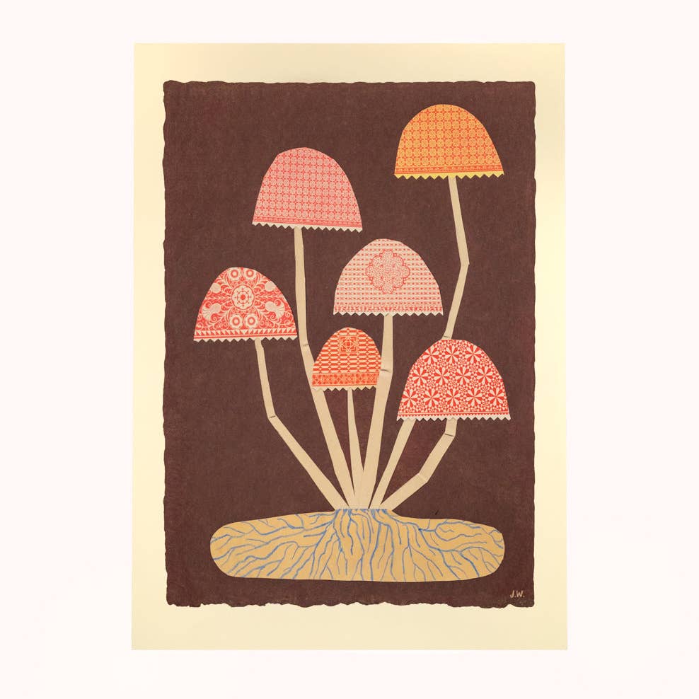 Patterned roots A3 print