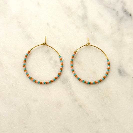 Seed bead hoops