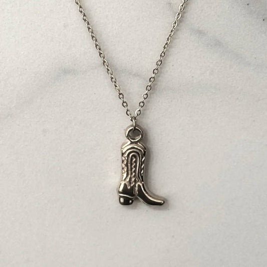 Cowboy boot necklace