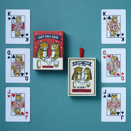 Last call cats playing cards