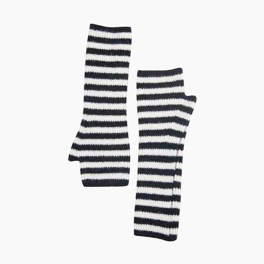 Long stripy wristwarmers