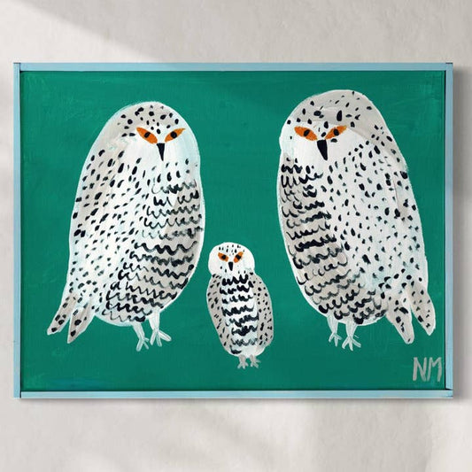 Owl family A3 print