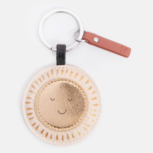 Gold sun keyring