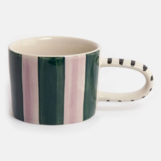 Stripy mug - long handle