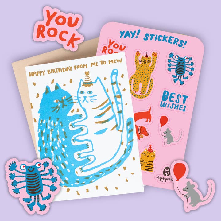 Sticker greetings card