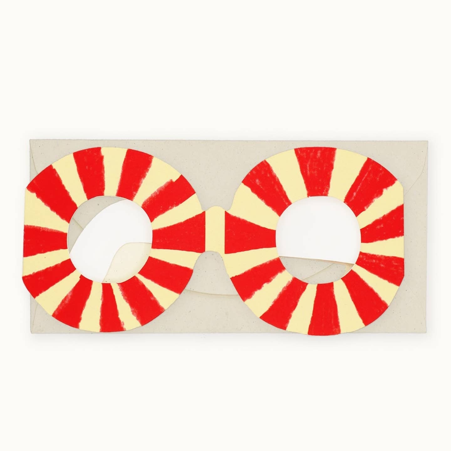 Stripy glasses card