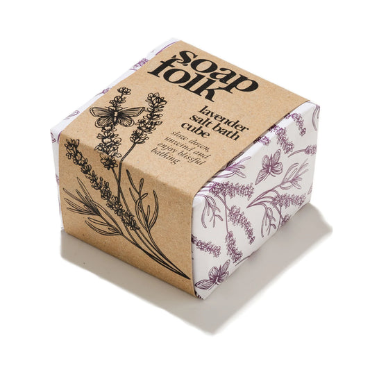 Lavender salt bath cube