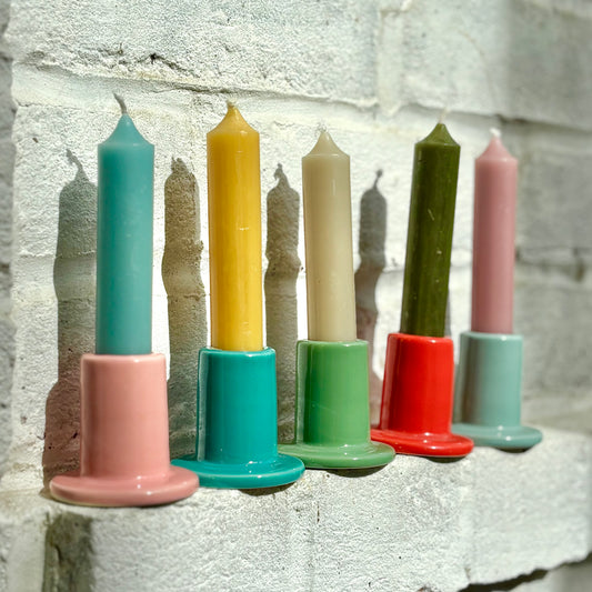 Ceramic tube candleholder