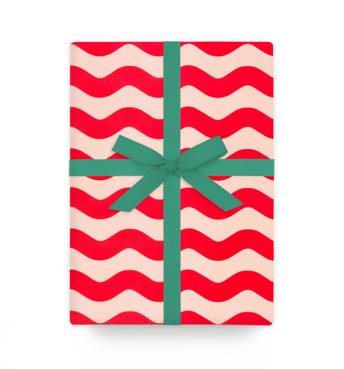 Red and white wavy wrap