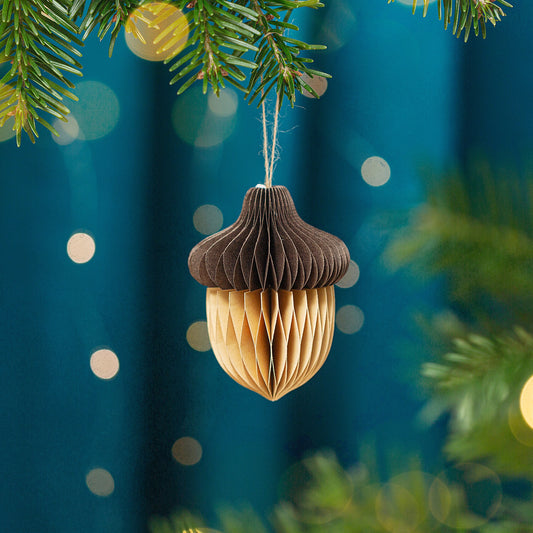 Acorn honeycomb decoration
