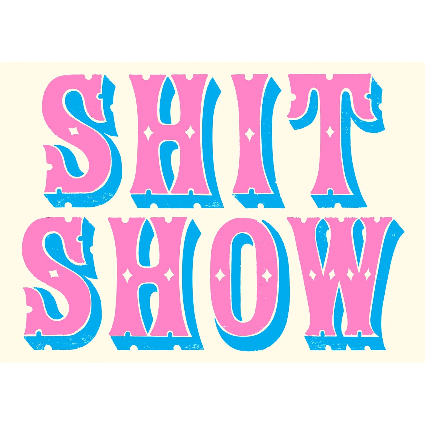 Shit show A3 risograph print