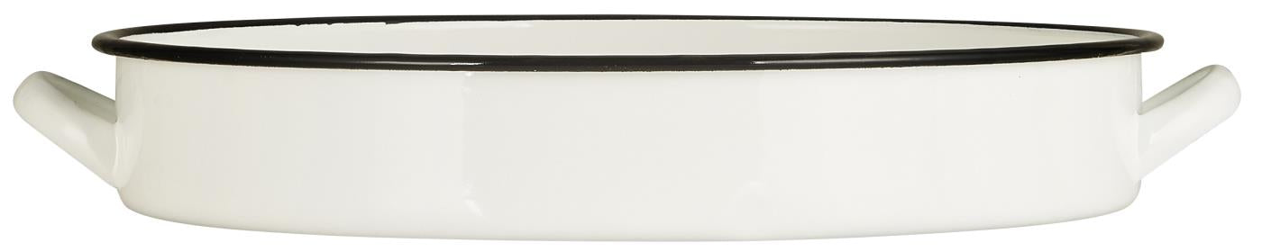 Round enamel tray