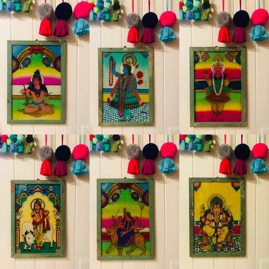 Hindu glass paintings