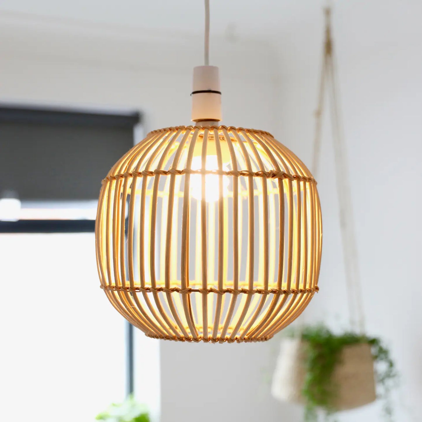 Rattan lampshade