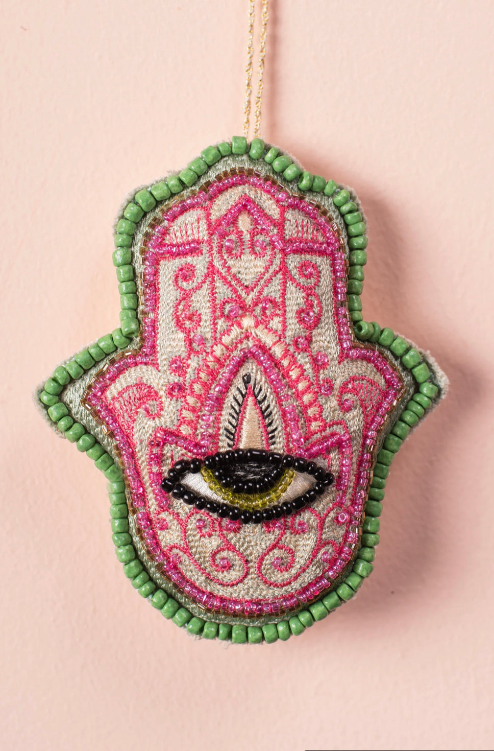 Embroidered hamsa hand hanging decorations