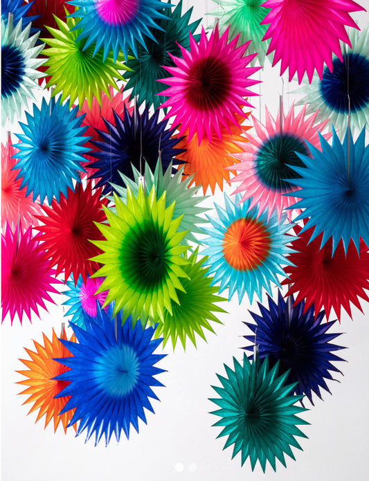Two tone paper fan