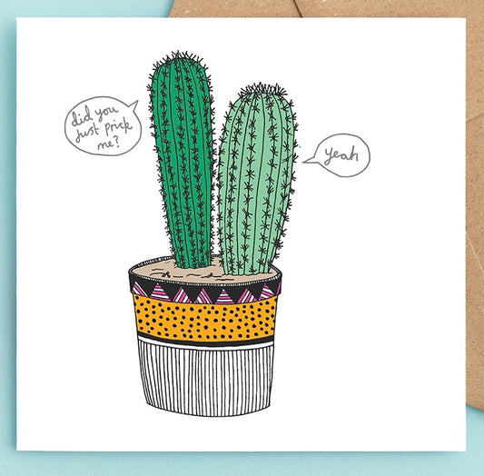 Did you prick me card