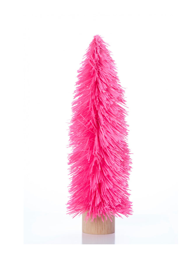 Large tinsel Christmas trees