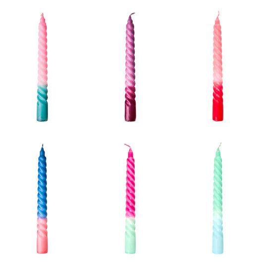 Single twisted candles