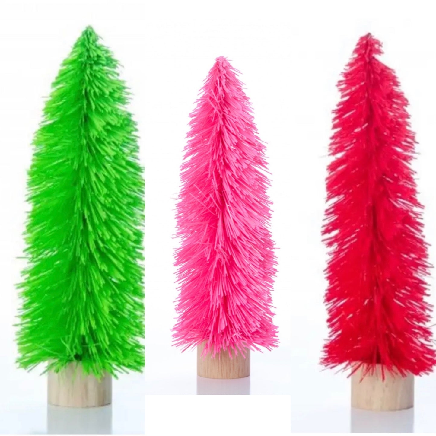 Large tinsel Christmas trees