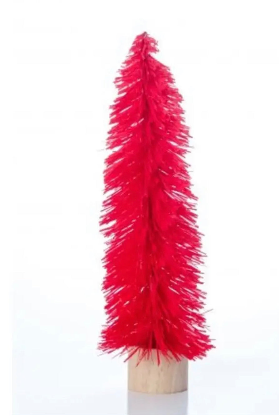 Large tinsel Christmas trees