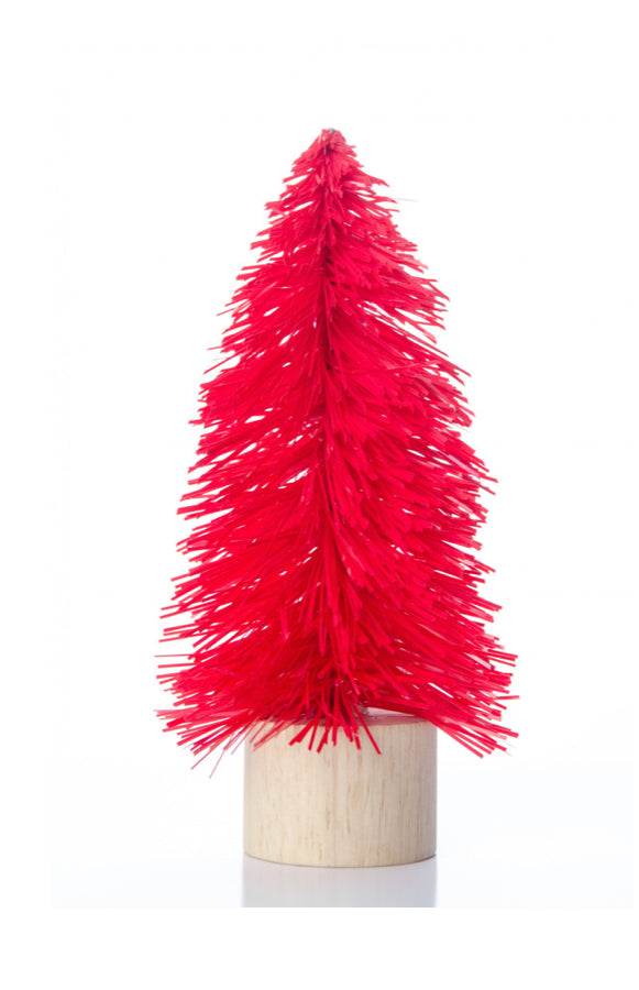 Small tinsel Christmas trees
