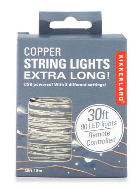 Extra long silver string lights