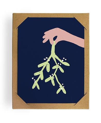 Mistletoe Christmas card - box set